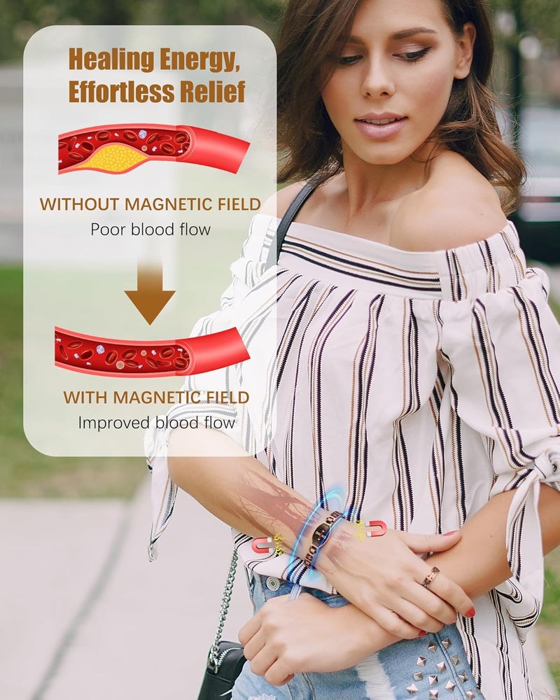 Jeracol Copper Bracelets & Rings for Women, Copper Magnetic Bracelet for Women - Image 5